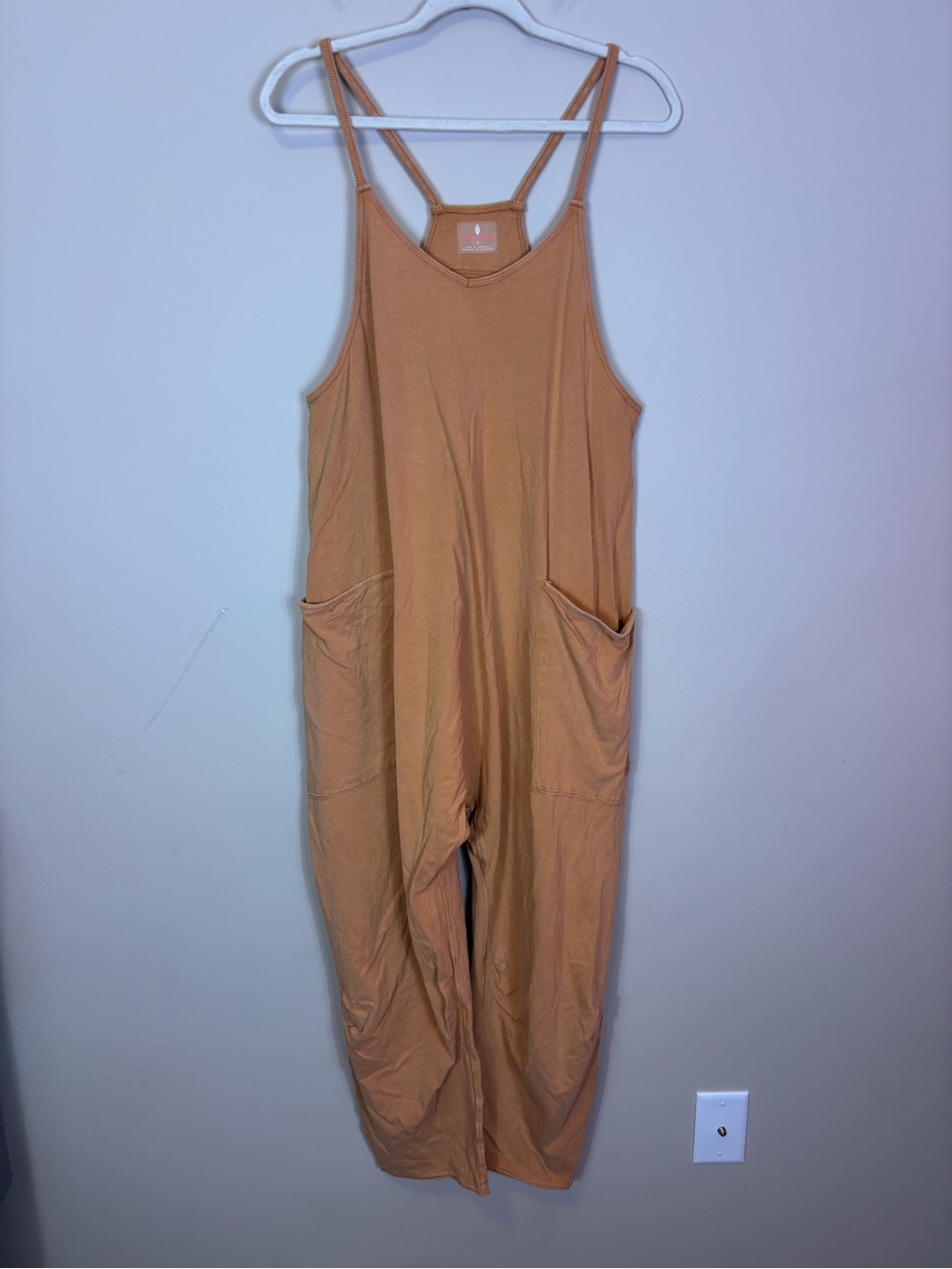 Free People Movement Orange Jumpsuit with Pockets Women’s Small - Picture 1 of 8